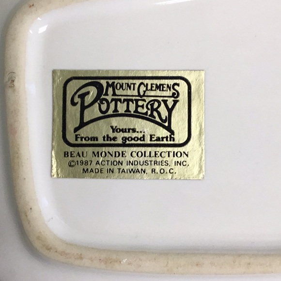 Vintage Mount Clemens Butter Dish Beau Monde - Picture 5 of 5